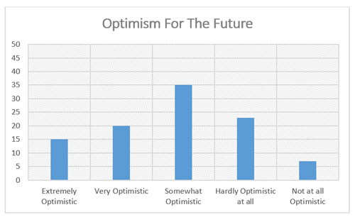 Graphic titled: "Optimism for the Future"