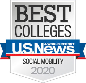 Best Colleges U.S. News Social Mobility badge 2020