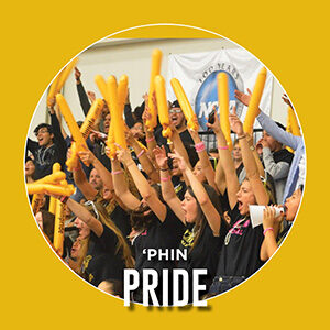 Button saying "Phin Pride"