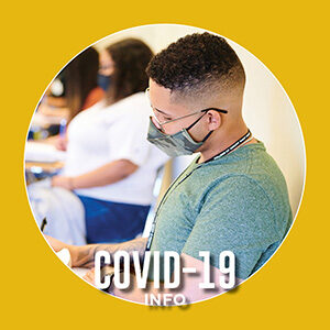 Button saying "COVID-19 Info"
