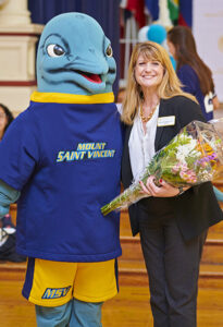 Susan R. Burns and Vinny the Dolphin
