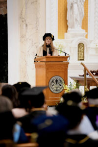 Dr, Susan R. Burns at her inauguration ceremony.
