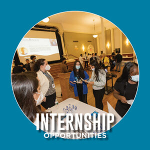 Button saying "Internship Opportunities"