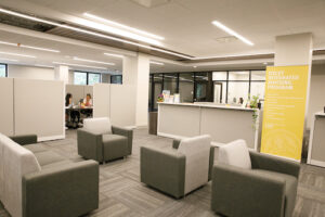 Overview of the Oxley Career Advising Program location in the library.