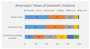 Graphic titled: "Americans' Views of Domestic Violence"