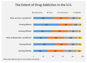 Graphic titled: "The Extent of Drug Addiction in the US"