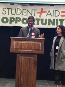 Quincy Taylor '19 speaks at Advocacy Day