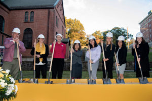 Group photo of the Aquino Hall groundbreaking ceremony. 