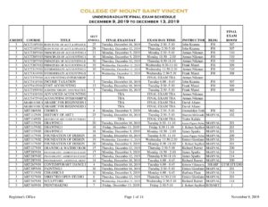 exam final fall ada student november pdf schedule