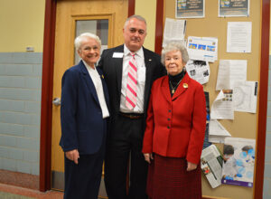 President Charles L. Flynn with Sr. Mary Edward Zipf '62 and Sr. Kathleen Tracey '48