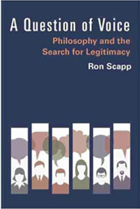 A Question of Voice book by Ron Scapp.
