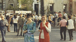 Jocelyne Harding and her friend in Rome.