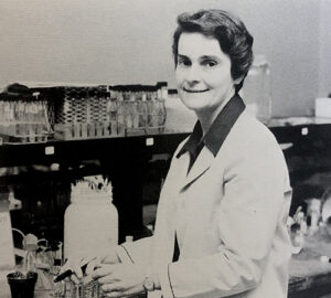 Sr. Mary Edward Zipf in the laboratory