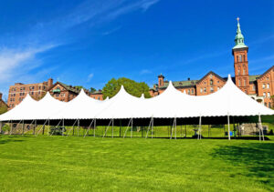 Commencement tent on the Great Lawn. 