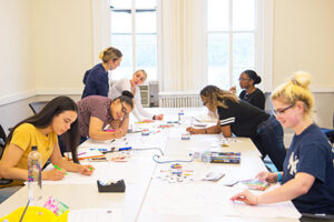 Students in an education class. 