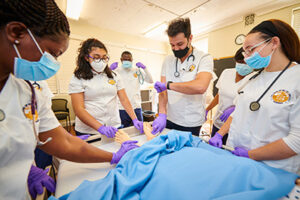 Nursing students in the classroom.