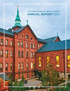 Annual Report 2021 cover featuring Founders Hall. 