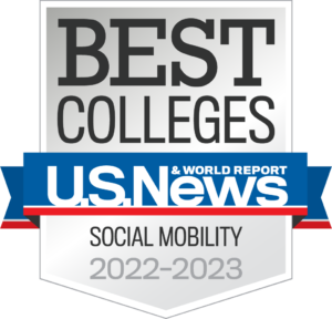 Best Colleges badge for U.S. News and World Report's 2022-2023 Social Mobility Rankings
